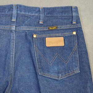 Wrangler Jeans Men's 36x34 Fits 35x33 Blue 936DEN Cowboy Cut Slim Fit Western